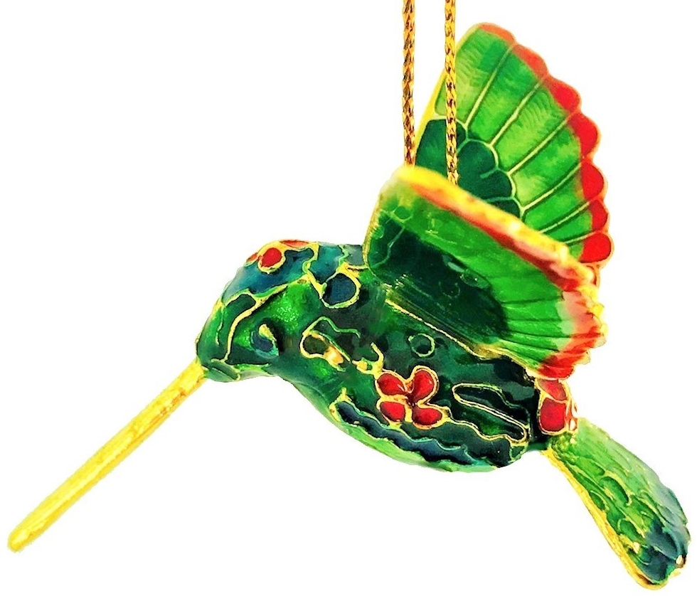 Kubla Crafts Cloisonne 4630FN Enamel Hummingbird Ornament