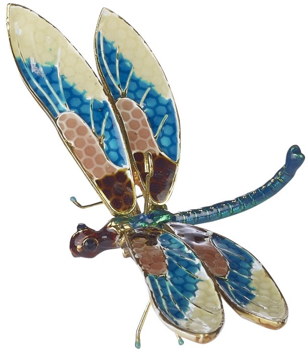 Kubla Crafts Cloisonne 4742PB Bejeweled Dragonfly Ornament