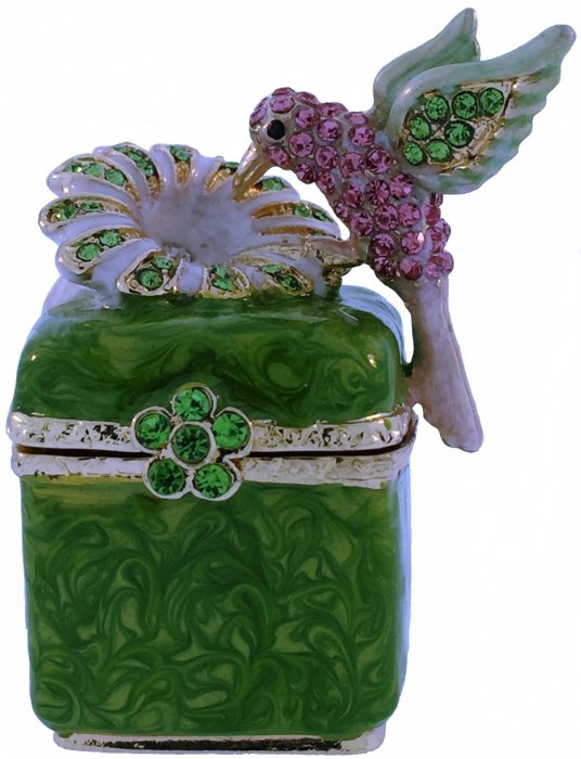Kubla Crafts Bejeweled Enamel KUB 5 3247 Hummingbird on Box