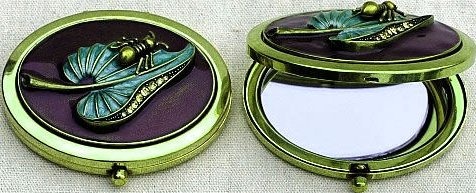 Kubla Crafts Bejeweled Enamel KUB 5 3591 Jeweled Double Mirror Compact Bee