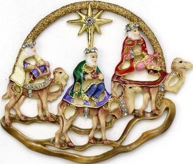 Kubla Crafts Bejeweled Enamel KUB 5 3675 Wiseman Ornament