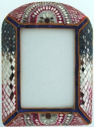 Kubla Crafts Capiz KUB 5306B Mosaic Mirror Arched Frame