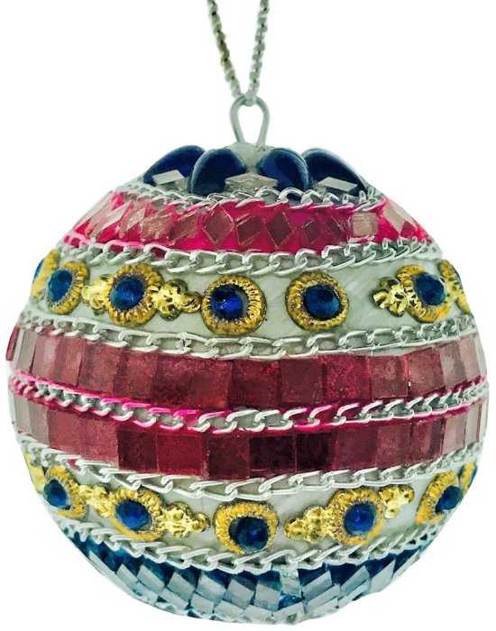 Kubla Crafts Capiz 5309N Glass Mosaic Balls Ornament