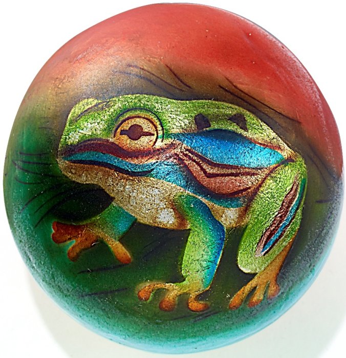 Kubla Crafts Capiz KUB 6 1752 Capiz Ball Frog