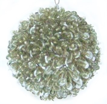 Kubla Crafts Cloisonne 6736S Silver Sequins Ball Ornament