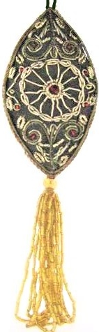 Kubla Crafts Cloisonne 6769 Zai with Bead Tassel Ornament