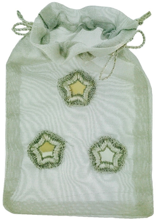 Kubla Crafts Cloisonne 6781S Zari Silver Small Gift Bag Set of 6