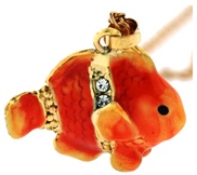 Kubla Crafts Bejeweled Enamel KUB 7 3428N Clown Fish Necklace