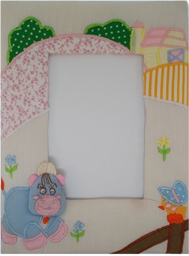 Kubla Crafts Soft Sculpture KUBSFT 8563 Cow Photo Frame Picture