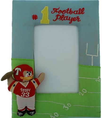 Kubla Crafts Soft Sculpture 8576 Football Photo Frame Picture