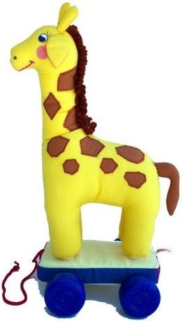 Kubla Crafts Soft Sculpture 8738 Pull Toy Giraffe