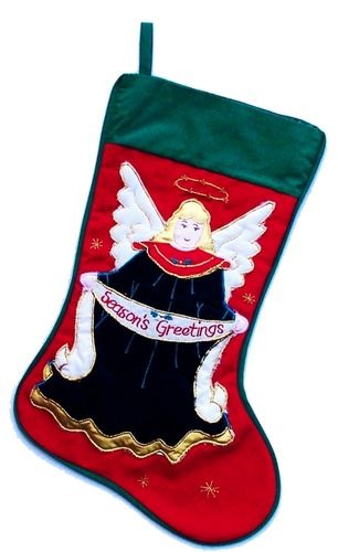 Special Sale SALE8768 Kubla Crafts Soft Sculpture 8768 Angel Christmas Stocking