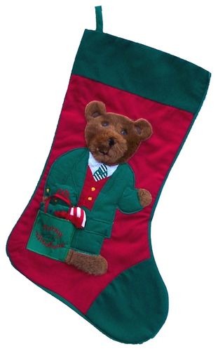 Kubla Crafts Soft Sculpture KUBSFT 8775 Papa Bear Christmas Stocking