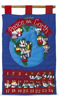 Kubla Crafts Soft Sculpture 8900 Peace On Earth Advent Calendar