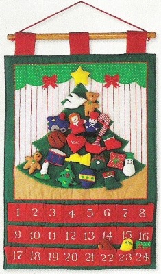 Kubla Crafts Soft Sculpture KUBSFT 8902 Christmas Tree Advent Calendar