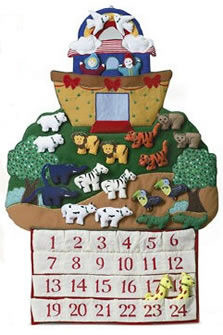 Kubla Crafts Soft Sculpture KUB 8917 Noah's Ark Advent Calendar