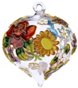 Kubla Crafts Cloisonne 1301A Butterflies Flower Cloisonne Glass Ornament
