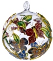 Kubla Crafts Cloisonne KUB 0 1303A Butterfly Cloisonne Glass Ball Ornament