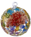 Kubla Crafts Cloisonne 1303Q Botanical Flower Cloisonne Glass Ball Set of 2