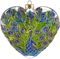 Kubla Crafts Cloisonne 1307A Peacock Cloisonne Glass Ornament