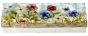 Kubla Crafts Capiz 1552 Garden Pansies Long Capiz Box