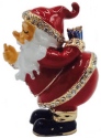 Kubla Crafts Bejeweled Enamel 3074 Santa Box