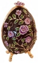 Kubla Crafts Bejeweled Enamel 3119 Egg Box with Flower