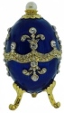 Kubla Crafts Bejeweled Enamel 3154 Blue Egg Large Box