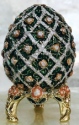 Kubla Crafts Bejeweled Enamel 3160 Embossed Egg Box