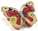 Kubla Crafts Bejeweled Enamel KUB 0 3273 Butterfly Box