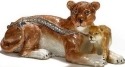 Kubla Crafts Bejeweled Enamel 3338 Lion and Cub Box