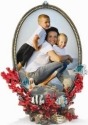 Kubla Crafts Bejeweled Enamel 3409 Fish Coral Pcture Frame