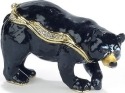 Kubla Crafts Bejeweled Enamel KUB 0 3671 Black Bear Box
