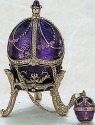 Kubla Crafts Bejeweled Enamel 3759 Royal Egg Box with Pendant
