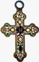 Kubla Crafts Bejeweled Enamel 3772 Jeweled Cross Ornament