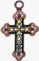 Kubla Crafts Bejeweled Enamel 3773 Jeweled Cross Ornament