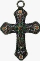 Kubla Crafts Bejeweled Enamel 3775 Jeweled Cross Ornament