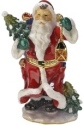 Kubla Crafts Bejeweled Enamel 3782 Santa with Lantern Box