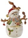 Kubla Crafts Bejeweled Enamel 3791 Snowman Box