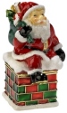 Kubla Crafts Bejeweled Enamel 3826 Santa on Chimney Box