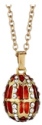 Kubla Crafts Bejeweled Enamel 4014RN Red Jeweled Egg Necklace