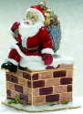 Kubla Crafts Bejeweled Enamel 4051 Santa Chimney Box