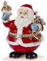 Kubla Crafts Bejeweled Enamel 4052A Santa Box