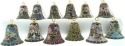 Kubla Crafts Cloisonne 4573 Cloisonne Mini Bells Ornament Set of 12