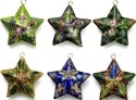 Kubla Crafts Cloisonne 4662 Cloisonne Star Ornament Set of 6