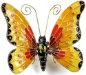 Kubla Crafts Cloisonne KUB 0 4776YL Bejeweled Large Butterfly Ornament