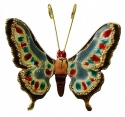 Kubla Crafts Cloisonne 4788LB Bejeweled Arti Butterfly Ornament