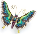 Kubla Crafts Cloisonne 4798GB Bejeweled Butterfly Ornament