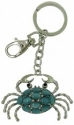 Kubla Crafts Bejeweled Enamel 1467 Crab Key Ring