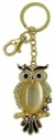 Kubla Crafts Bejeweled Enamel 1476 Owl Key Ring